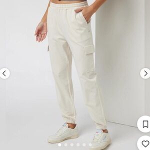 Zara Cream Cargo Joggers